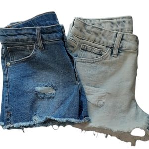 2 pair of denim shorts